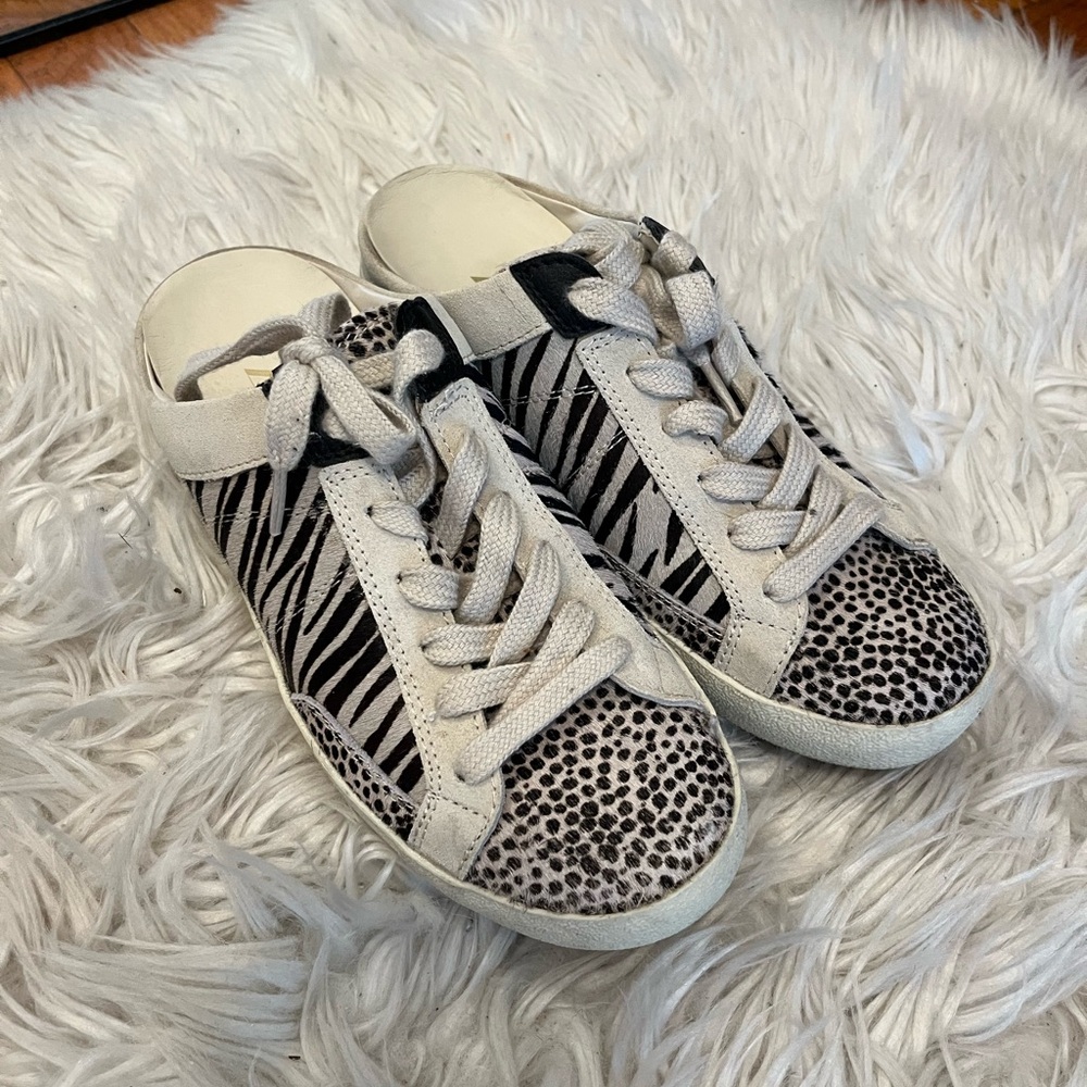 Zara Women's Animal Print Sneakers - Black and White